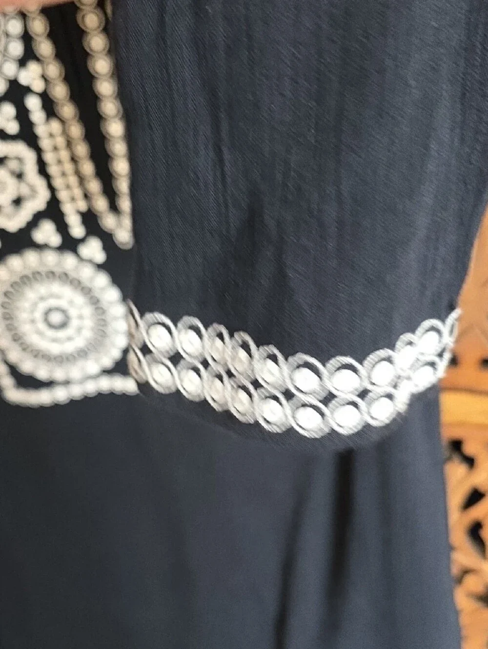 Michael Kors Black Top with Ivory Label Detail